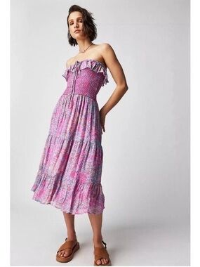 Jen’s Pirate Booty x Free People Garden Party Bellini Strapless Midi Dress S/M